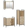 vidaXL Set di Armadi da Bagno 3 pz Rovere Sonoma 40 x 36 x 109,5 cm