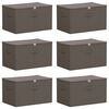 vidaXL Scatola di Stoccaggio 6 pcs Antracite 55 x 35 x 32 cm