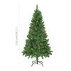 vidaXL Albero di Natale Preilluminato con Palline Verde 150 cm