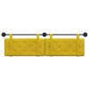 vidaXL Testata appesa Giallo 190 x 55 x 5 cm Velluto