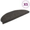 vidaXL Tappetini per scale autoadesivi 5 pz 65x21x4 cm antracite semicircolari grandi