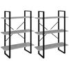 vidaXL Scaffale Alto Grigio Cemento 80x30x210 cm in Legno Multistrato