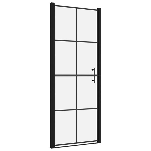 vidaXL Porte per Doccia in Vetro Temperato 81x195 cm Nere