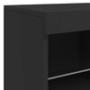vidaXL Credenza con Luci LED Nera 283x37x67 cm