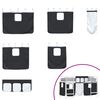 vidaXL Struttura del Letto Loft per Bambini con Tendine Bianco e Nero