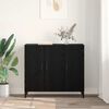 vidaXL Credenza Rovere nero 34 x 90 x 80 cm Legno multistrato