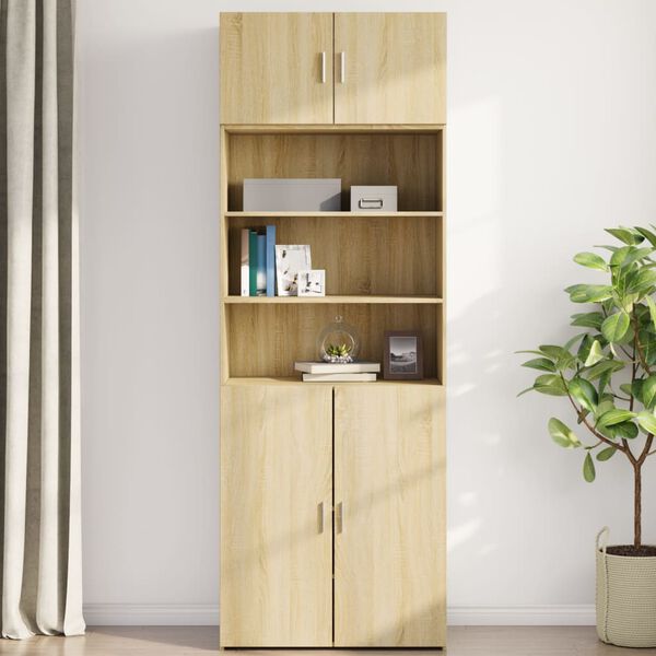 vidaXL Mobile a Parete Rovere Sonoma 80x42,5x40 cm Legno Multistrato