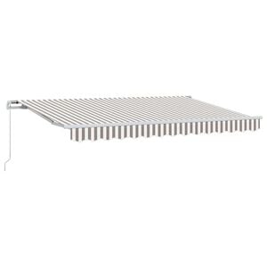 vidaXL Tenda Retrattile Grigio chiaro e bianco 3 x 2 m Tessuto