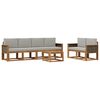 vidaXL Set di divani da esterno 6 pcs Naturale e Grigio Chiaro