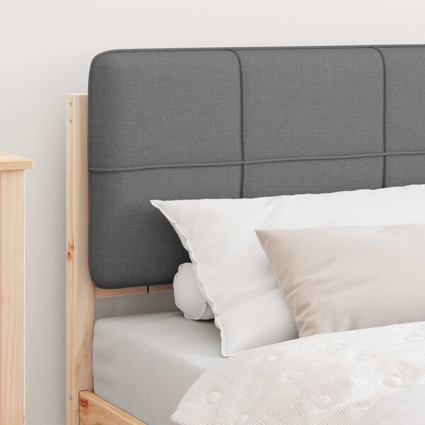 vidaXL Letto con Testiera Rivestita Grigio chiaro 80 x 200 cm