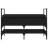 vidaXL Panca Portaoggetti Nera 85,5x42x57,5 cm in Legno Multistrato