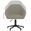 vidaXL Sedia da Ufficio Girevole Grigio Chiaro in Velluto