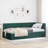 vidaXL Cornice del letto ad angolo Verde Scuro 100 cm x 200 cm Velluto