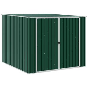 vidaXL Capanno da Giardino Verde 195x198x159 cm in Acciaio Zincato