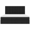 vidaXL Letto con contenitore e LED Nero 160 x 200 cm Poliestere