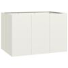 vidaXL Fioriera Bianca 120x80x80 cm in Acciaio