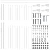 vidaXL Recinzione per Giardino 7 pcs Bianco 170 x 165 cm