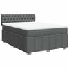 vidaXL Giroletto a Molle con Materasso Grigio Scuro 140x190 cm Tessuto