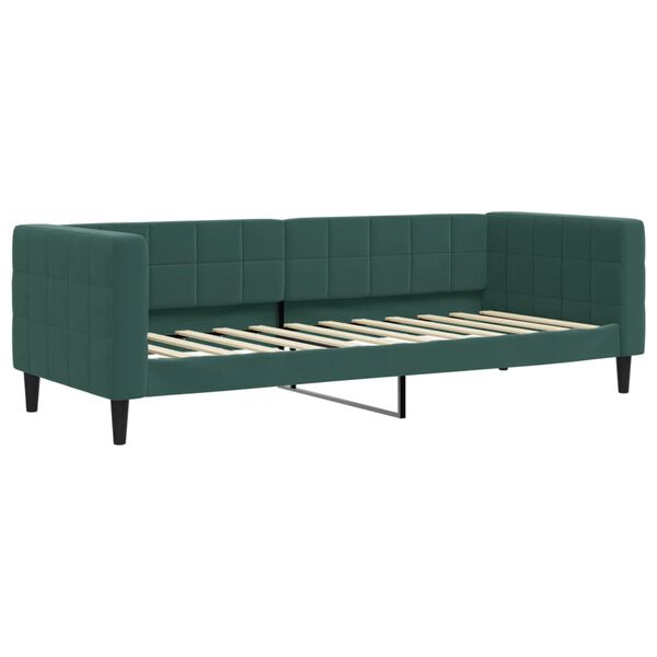 vidaXL Letto da Giorno Verde Scuro 80x200 cm in Velluto