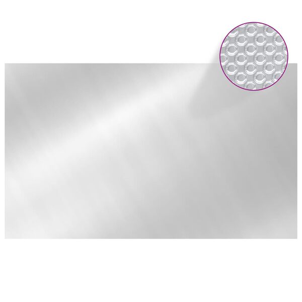 vidaXL Copripiscina Rettangolare 1000x600 cm in PE Argento