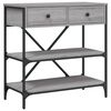 vidaXL Tavolino Consolle Grigio Sonoma 75x34,5x75cm Legno Multistrato