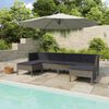 vidaXL Set Divani da Giardino 6 pz con Cuscini in Polyrattan Grigio