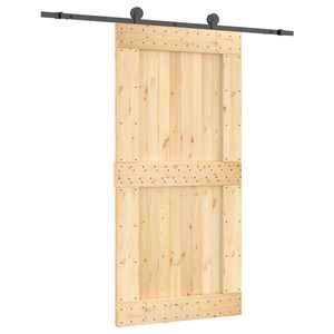 vidaXL Porta scorrevole 100 x 210 cm Naturale e Nero