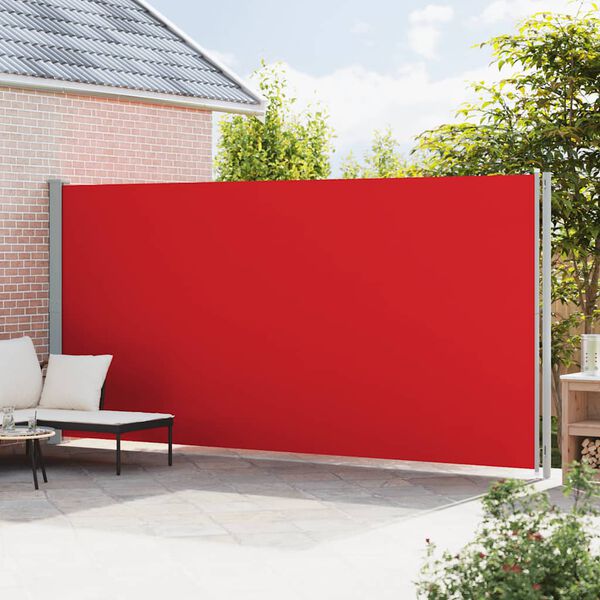 vidaXL Tenda Laterale Retrattile per Patio 220x600 cm Rossa