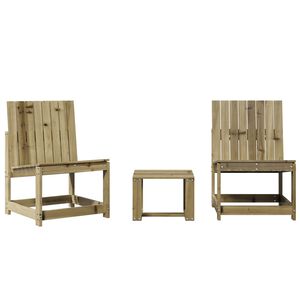 vidaXL Set Salotto da Giardino 3 pz in Legno Impregnato di Pino
