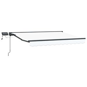 vidaXL Cornice per Tenda Manuale con LED Bianco e Antracite 3 x 2,5 m