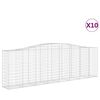 vidaXL Cesti Gabbioni ad Arco 10 pz 400x50x120/140 cm Ferro Zincato