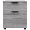 vidaXL Schedario con Ruote Grigio Sonoma 45x38x54 cm Legno Multistrato