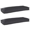 vidaXL Set di Cuscini per Pallet 2 pcs Nero 100 x 40 x 8 cm