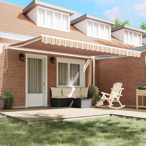 vidaXL Tenda Retrattile Multicolore 450 &times; 300 cm