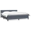 vidaXL Giroletto a Molle con Materasso Grigio Scuro 180x210 cm Velluto