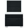 vidaXL Giroletto a Molle con Materasso Nero 90x200 cm in Tessuto