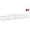 vidaXL Cesti Gabbioni ad Arco 7 pz 400x50x40/60 cm Ferro Zincato