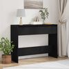 vidaXL Tavolo consolle con cassetto Rovere Nero 100 x 35 x 76,5 cm