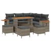 vidaXL Set Divano da Giardino 9 pcs Grigio polyrattan
