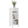 vidaXL Credenza Bianco Lucido 34,5x32,5x90 cm in Legno Multistrato