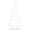 vidaXL Albero di Natale in metallo con supporto Oro 210 cm