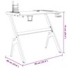 vidaXL Scrivania da Gaming con LED e Gambe a Y Nera 90x60x75 cm