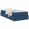 vidaXL Letto con contenitore e materasso Blu 100 x 200 cm Poliestere