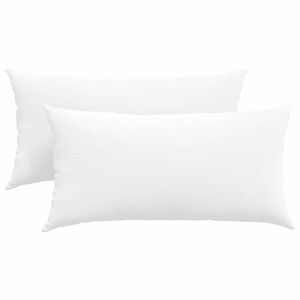 vidaXL Cuscini da Divano 2 pcs Bianco 80 x 40 cm Tessuto