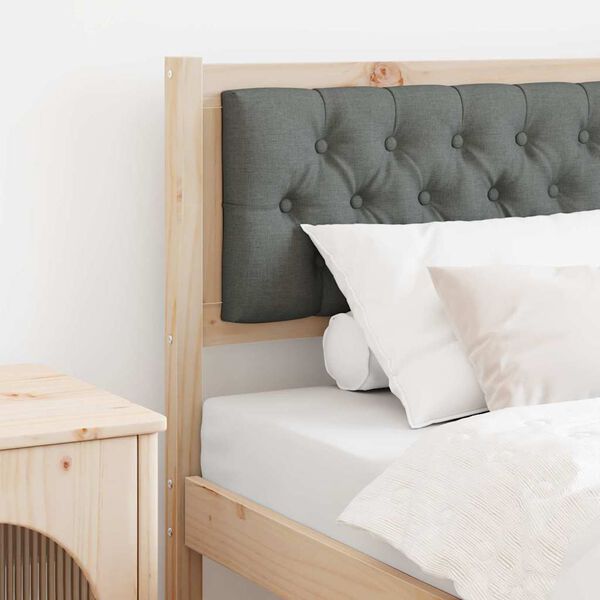 vidaXL Testiera marrone e grigio scuro 80 cm Legno di pino massello