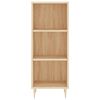 vidaXL Credenza Rovere Sonoma 34,5x32,5x90 cm in Legno Multistrato