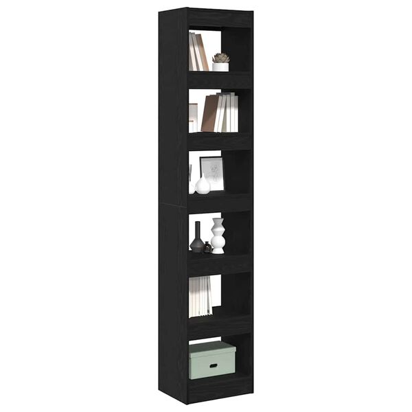 vidaXL Armadio per Libri Rovere nero 40 x 30 x 198 cm