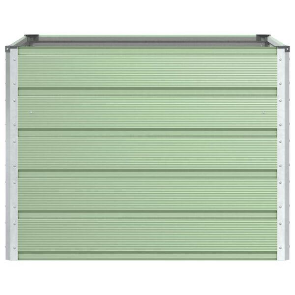 vidaXL Fioriera Verde Pastello 100 x 100 x 75 cm Acciaio
