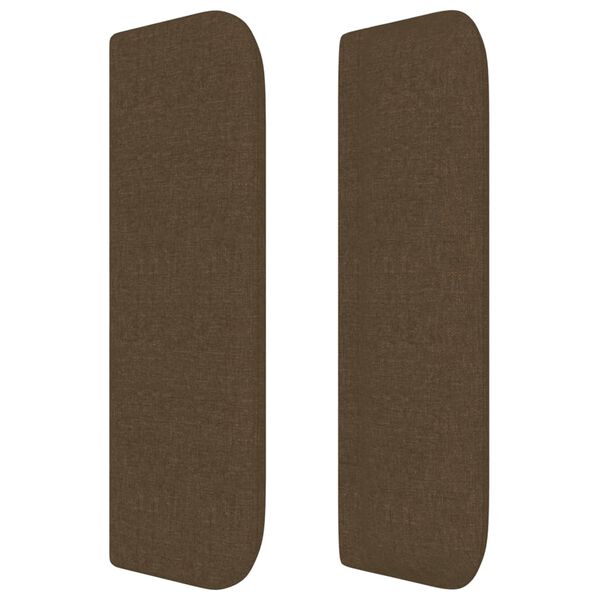 vidaXL Testiera ad Orecchio Marrone Scuro 183x16x78/88 cm in Tessuto