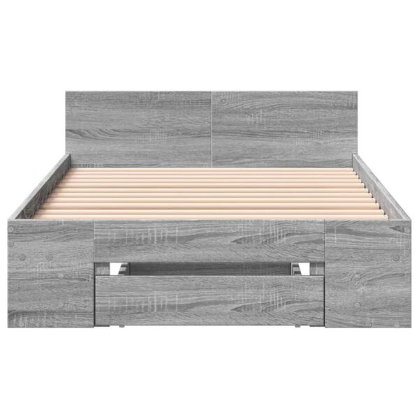 vidaXL Giroletto Cassetto Grigio Sonoma 100x200 cm Legno Multistrato